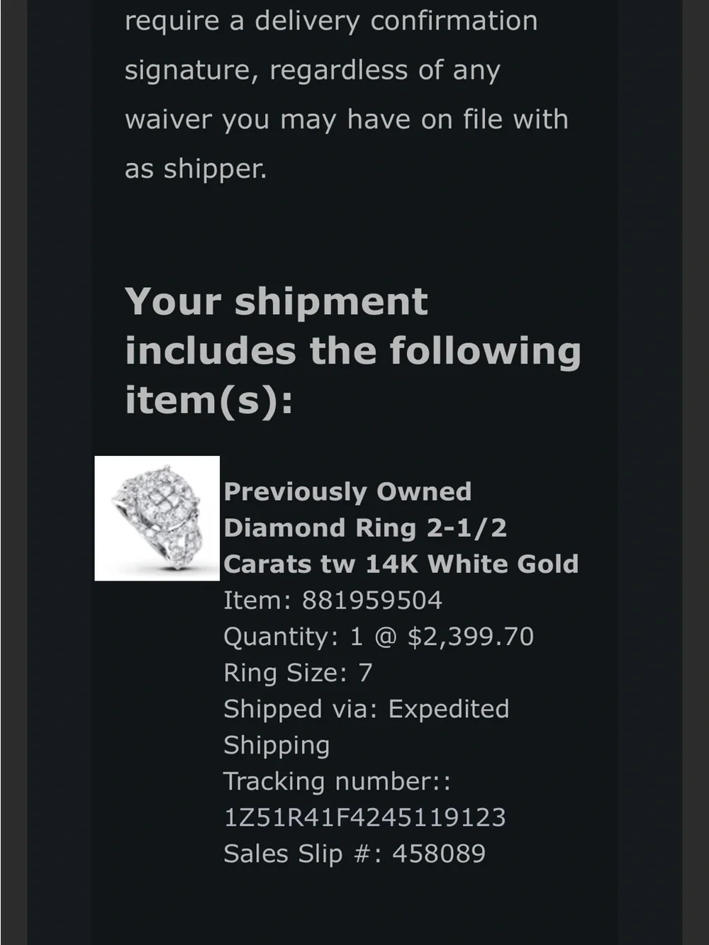 Diamond Ring 2-1/2 Carats tw 14K White Gold